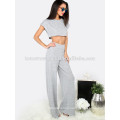 Crop Top With Pocket Wide-Leg Pants Manufacture Wholesale Fashion Women Apparel (TA4022SS)